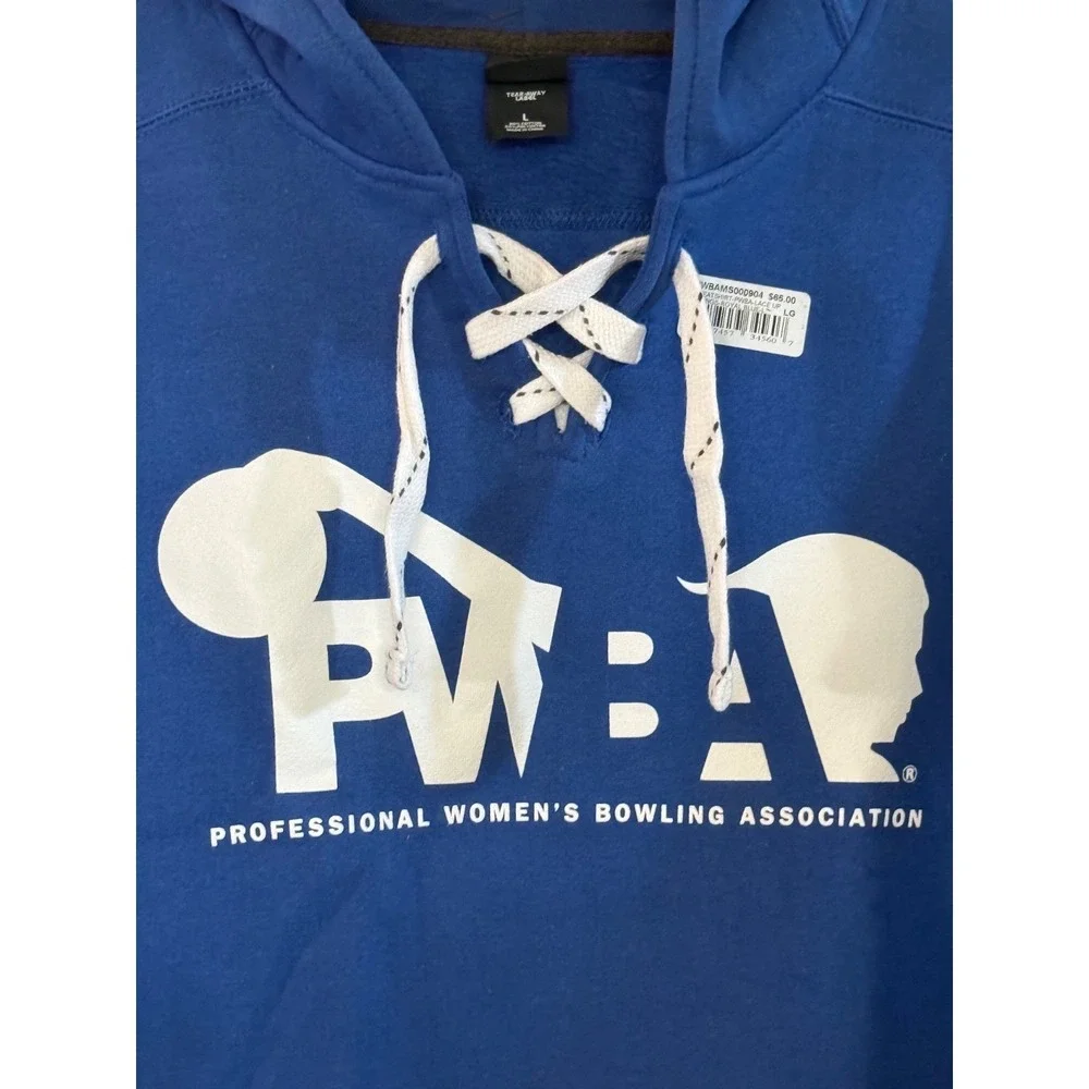 J America PWBA Hoodie Large Blue Pullover Sweatshirt NWT $65 Retail